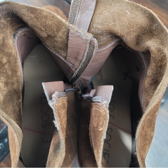 Sole Society Alexi Brown Suede Ankle Bootie Womens Size 8.5 - Picture 5 of 15